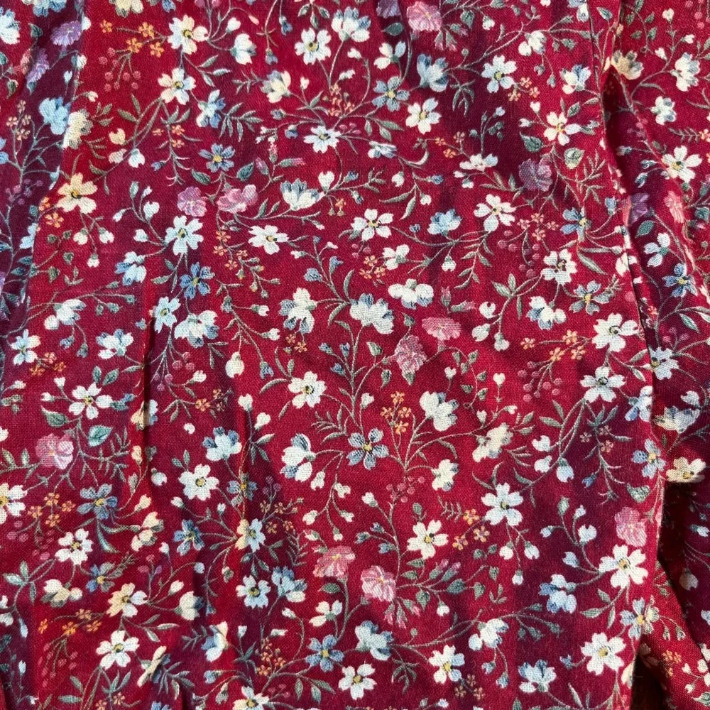 Vintage Handmade‎ Doll Clothes Blue Floral Print Dress Bloomers Set Cottagecore